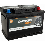AKUMULIATORIUS CHAMPION POWER 70AH R AGM 760EN