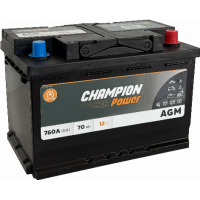 AKUMULIATORIUS CHAMPION POWER 70AH R AGM 760EN