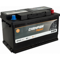 AKUMULIATORIUS CHAMPION POWER 80AH R AGM 800EN