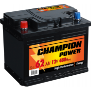 AKUMULIATORIUS CHAMPION POWER 12V/62AH/480A EN